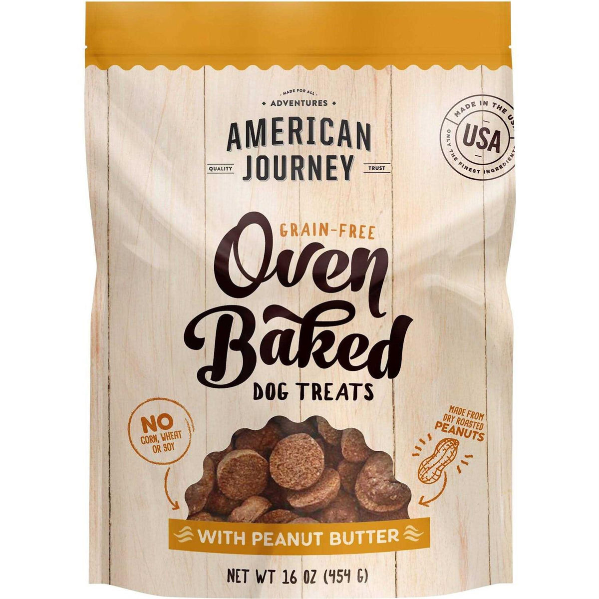 Peanut Butter Grain-Free Oven Baked Crunchy Biscuit Dog Treats R533
