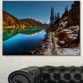 Blue Clear Lake with Mountains Canvas Art F774