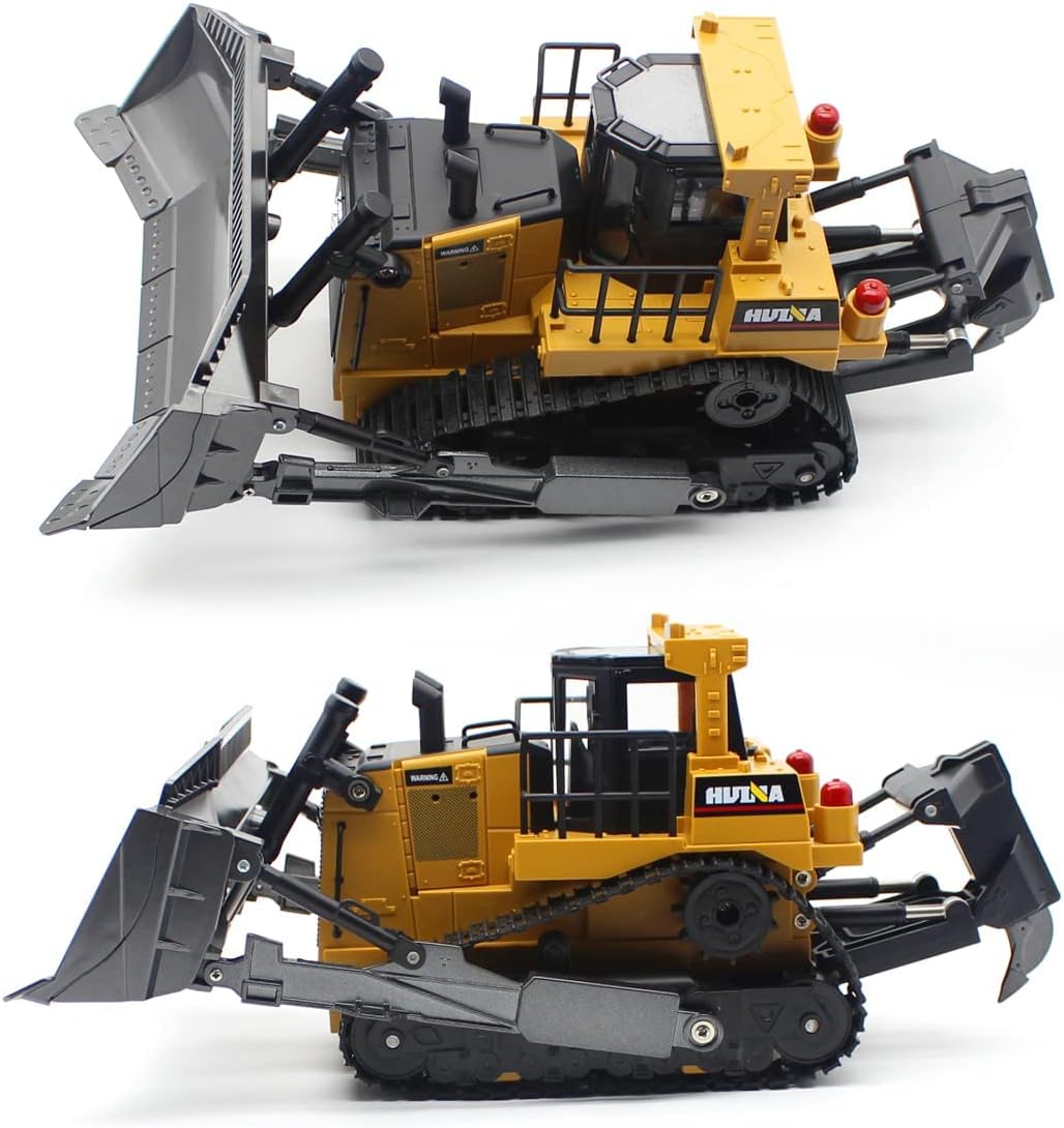 1/16 Scale 9 Channel RC Bulldozer Construction Toy Vehicle with Light and Sound A22492