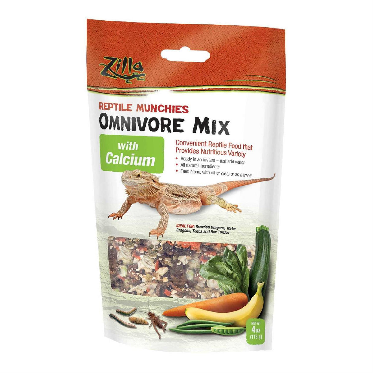Reptile Munchies Omnivore Mix with Calcium O34784