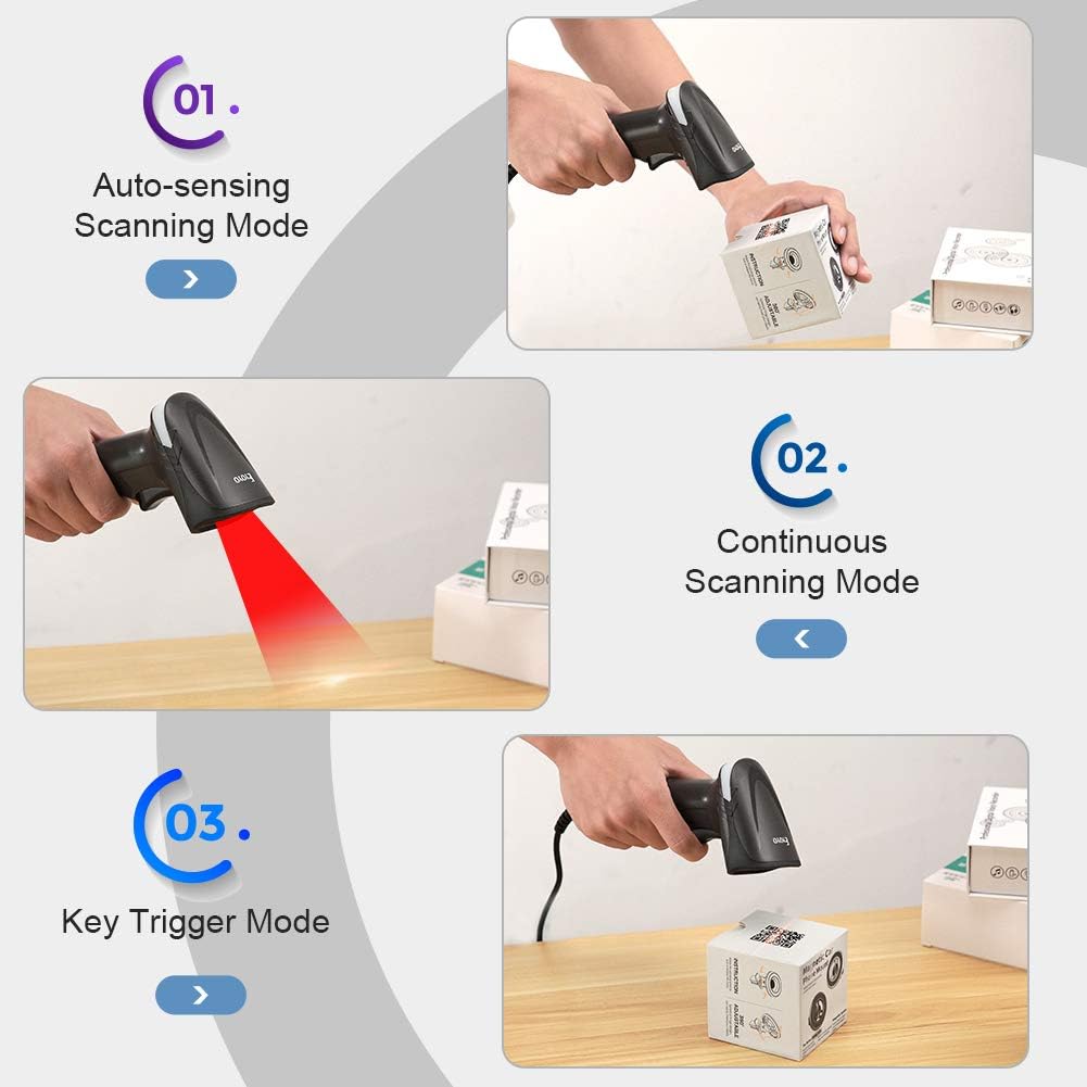 USB QR 2D Barcode Scanner Pack of 2 S366