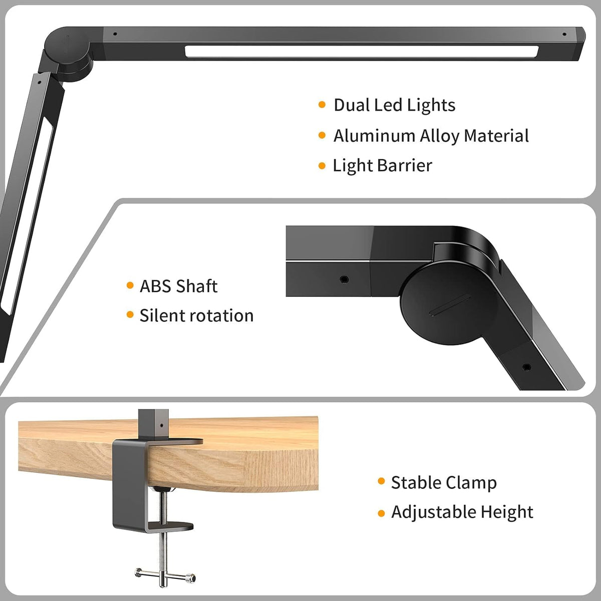 12W Dimmable Adjustable Color Modes Led Desk Lamp Y146634
