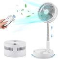 Portable Oscillating Standing Fan with Remote, 7.8 Foldable Rechargeable Quiet Fan P6064