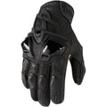 Black Leather Motorcycle Gloves Y9577
