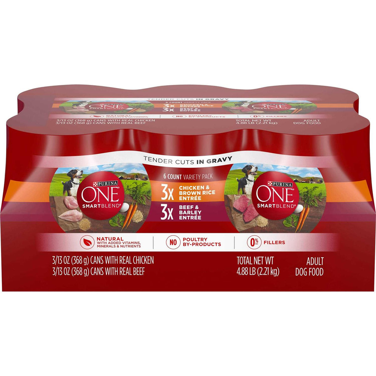 High Protein Tender Cuts in Gravy Wet Dog Food Variety Pack W398846