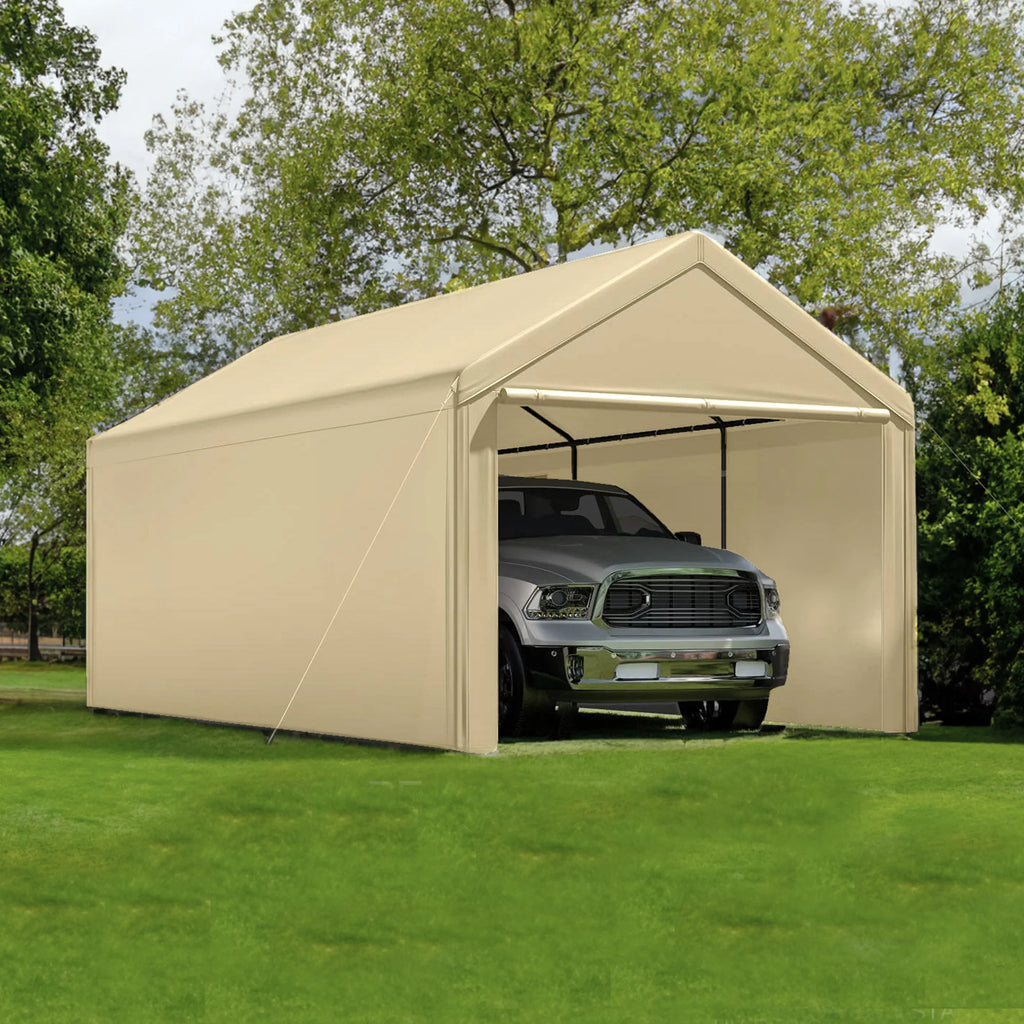 10 x 20ft Steel Carport with Side Walls O815