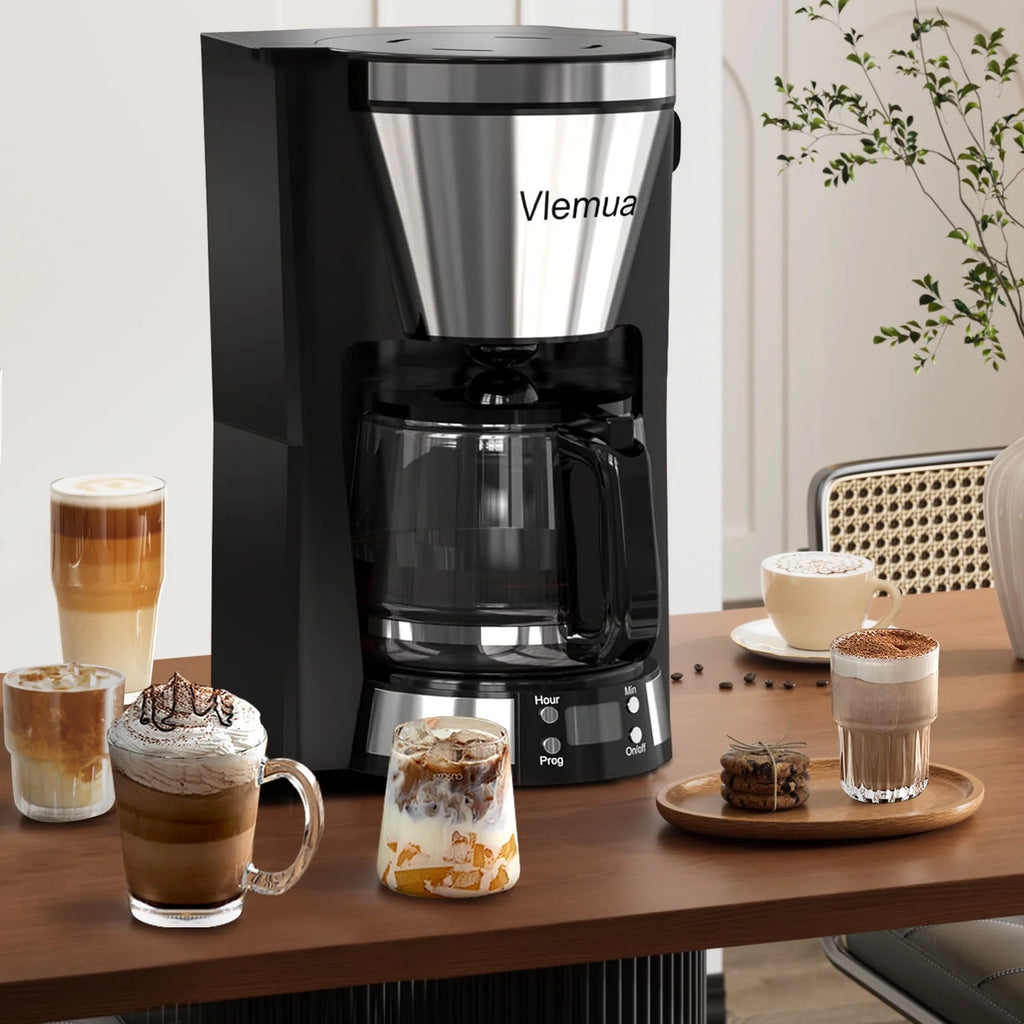 10-Cup Programmable Coffee Maker with Timer, Auto Shut Off, White L943497