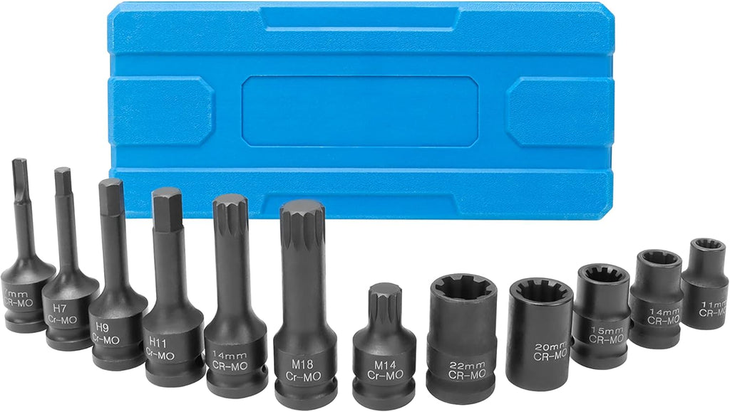 12 Pc Impact Brake Caliper Socket Set 1/2 Square Drive O578