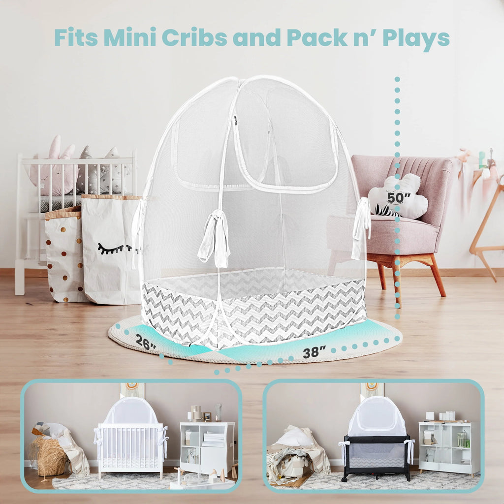 Baby Safety Pop Up Pack n Play Tent with Auto-Lock Zippers K93714