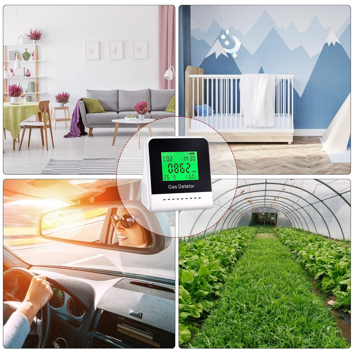 CO2 Detector Air Quality Monitor with NDIR Sensor R361817