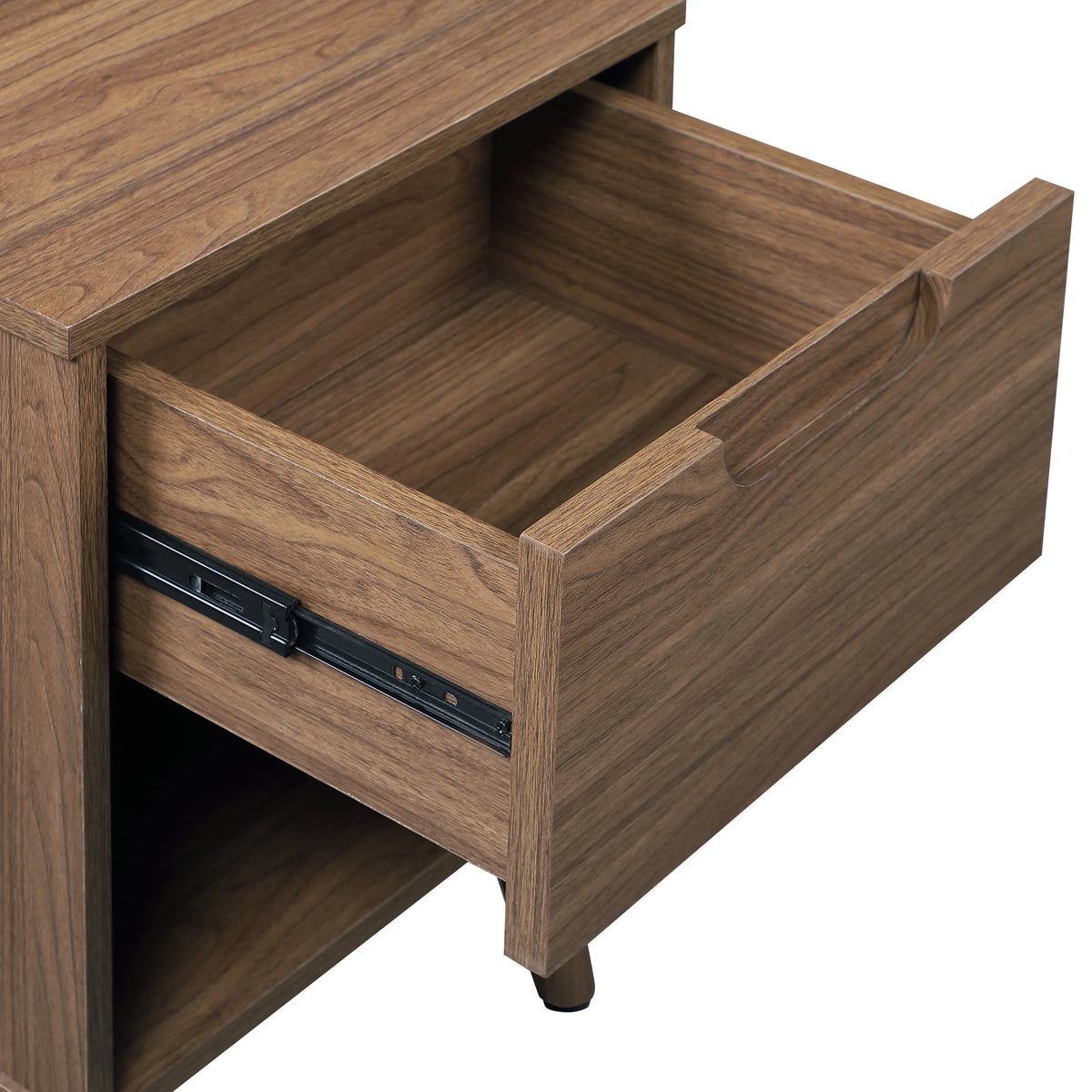 1 Drawer Brown Walnut Nightstand Z1463