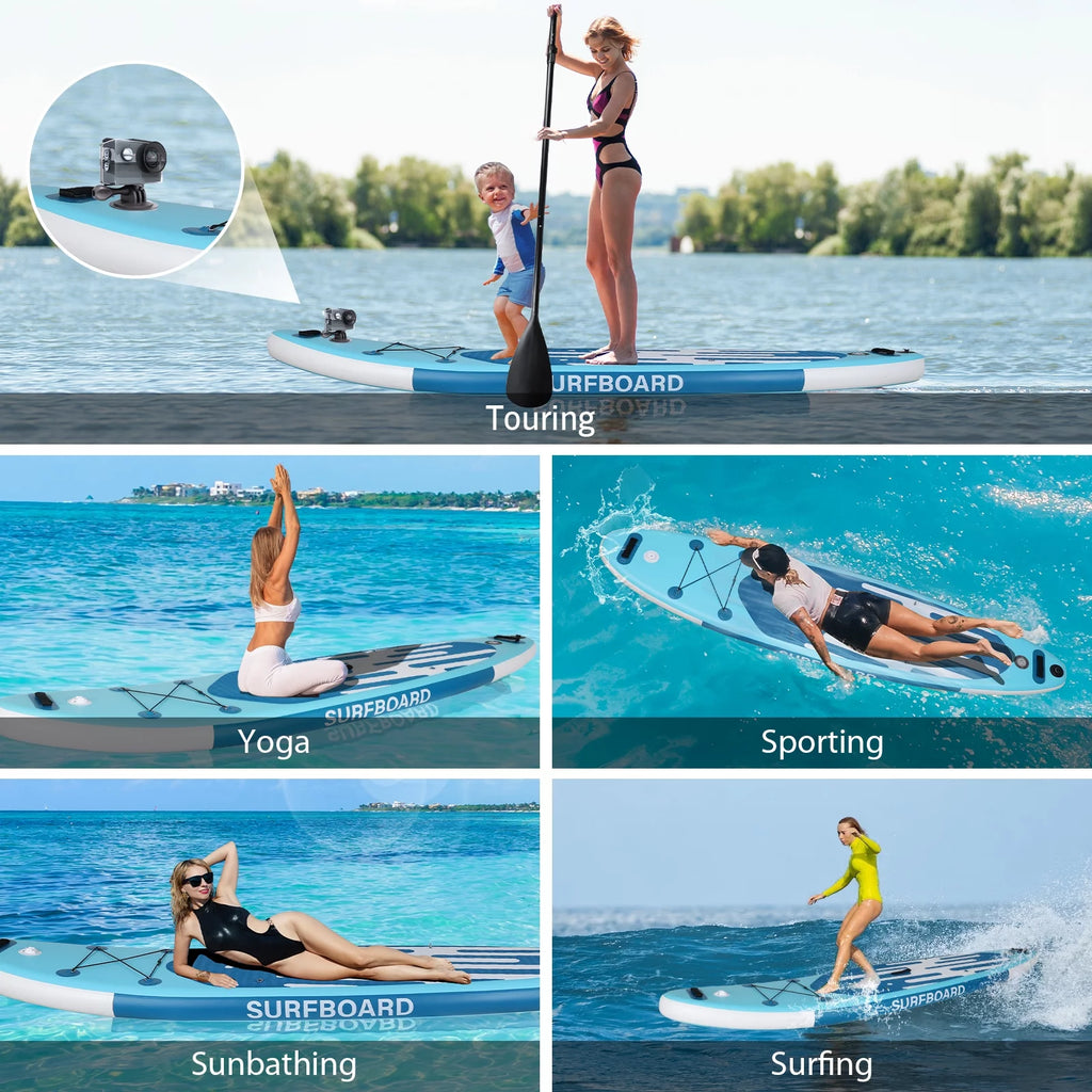 11 Ft Inflatable Stand Up Paddle Board and Sit-on Kayak Set B5524