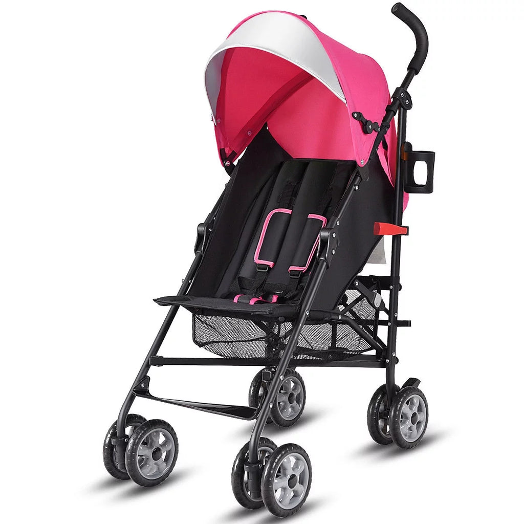 Folding Lightweight Umbrella Stroller with Storage Basket Black N3532