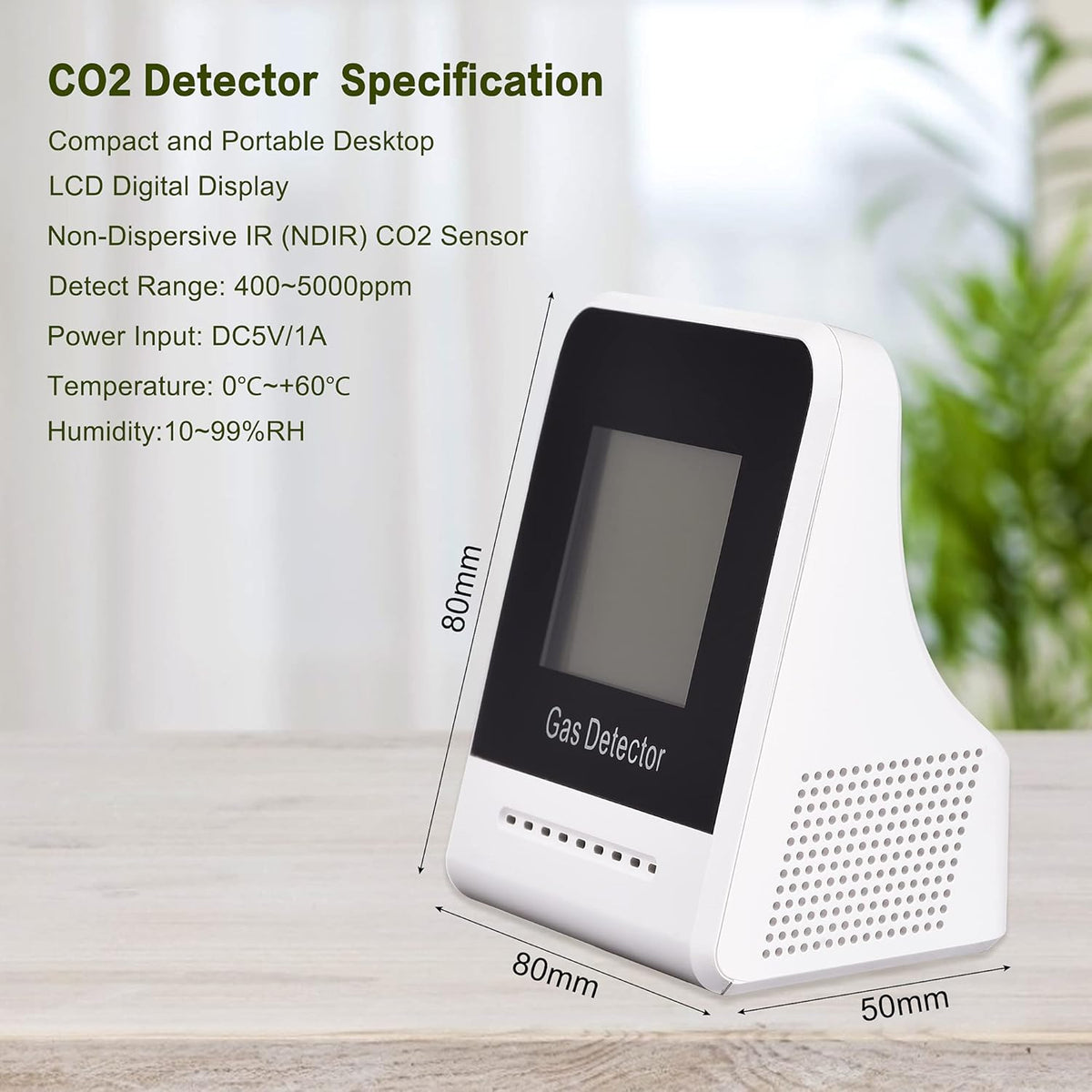 CO2 Detector Air Quality Monitor with NDIR Sensor R361817