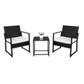 3-Piece Bistro Set with Rattan Chairs H139