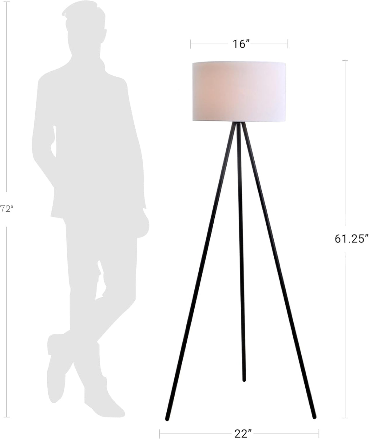Black Tripod Floor Lamp X80905