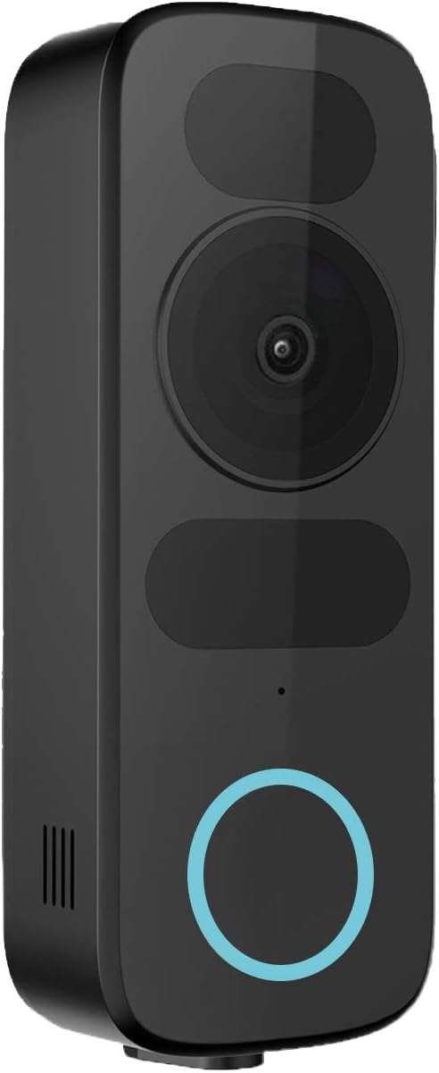 Wired WiFi Video Doorbell Camera 1080P HD 2-Way Audio Black X43409