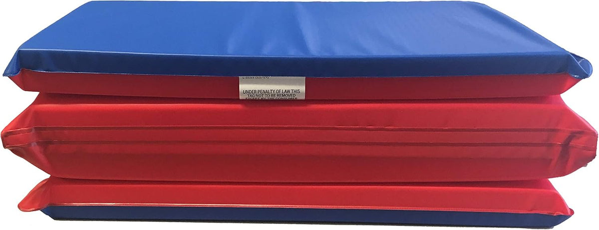 1.5 Inch Thick 4-Section Rest Mat Red Blue D734