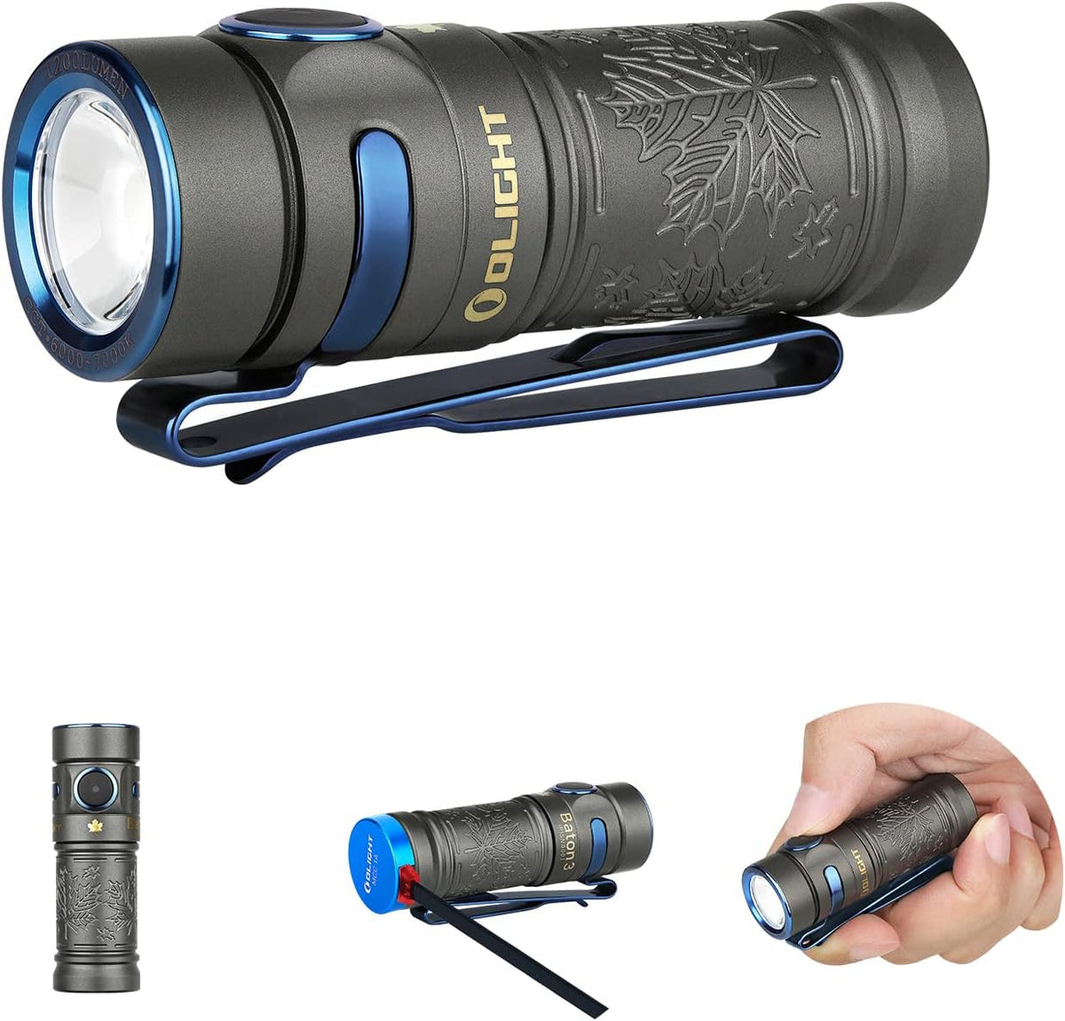 1,200 Lumens Rechargeable EDC Flashlight C7678