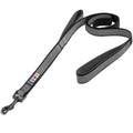 Reflective Black Training Dog Leash 2 Padded Handles 6 ft. Large J229987