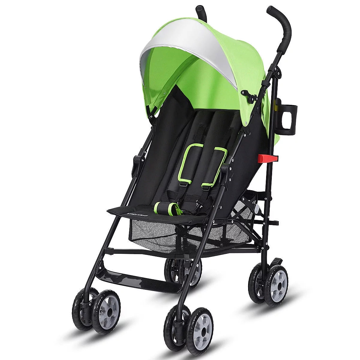 Folding Lightweight Umbrella Stroller with Storage Basket Black N3532