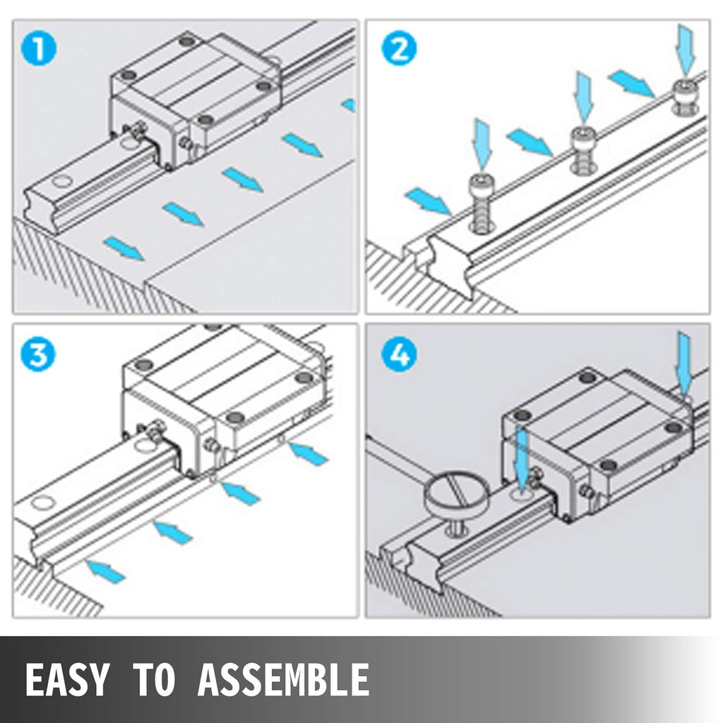 15-300mm Linear Rail with 4X Square Type Carriage Bearing Block F6541