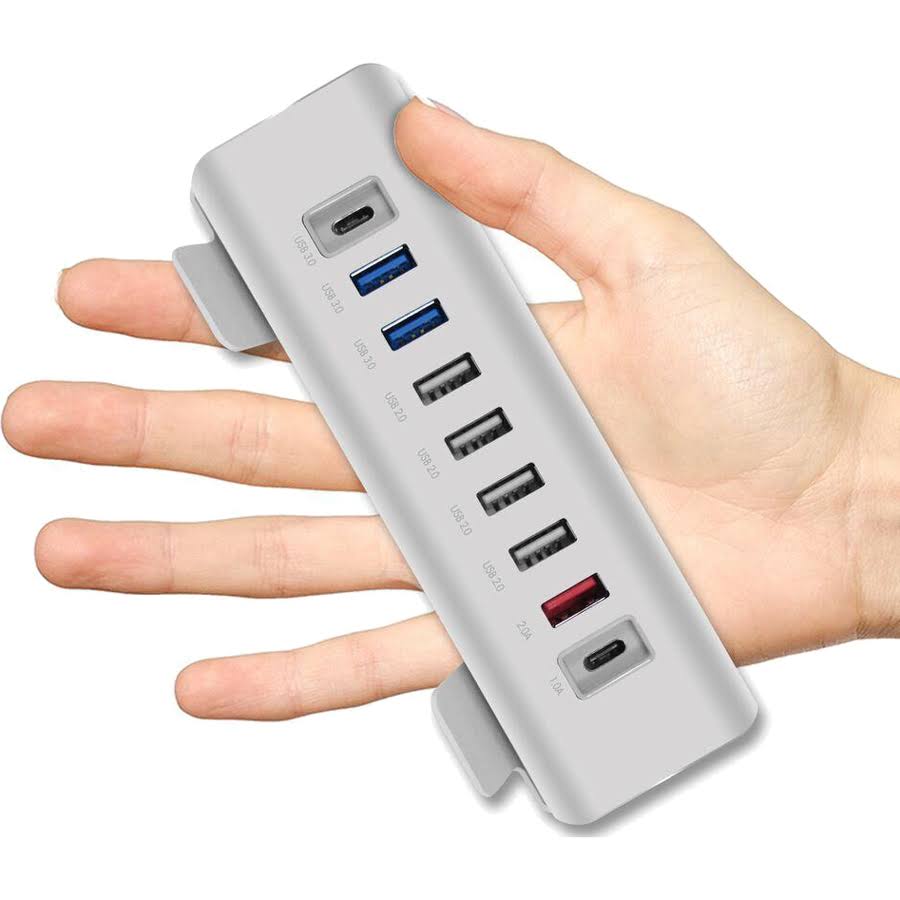 USB-C to 9 Port USB-A / USB-C Hub & Charger P263