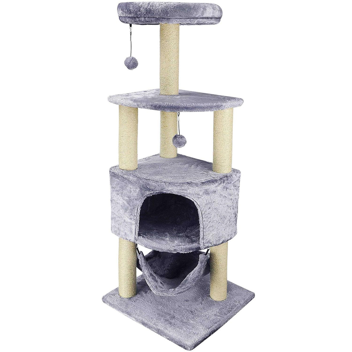 Cat Tree with Scratching Post and Hanging Bed A809016