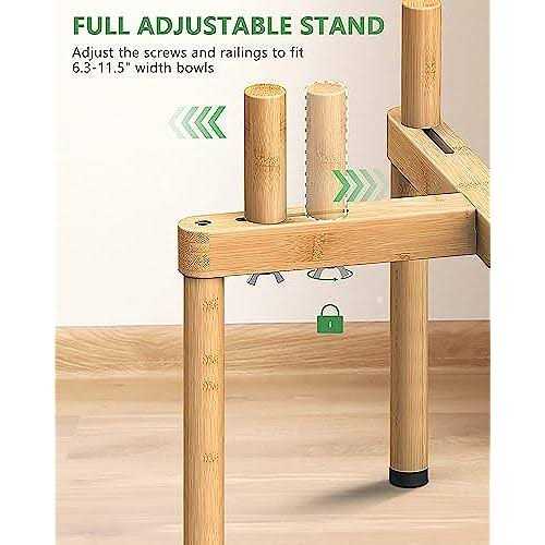 Adjustable Elevated Dog Bowl Stand F96366