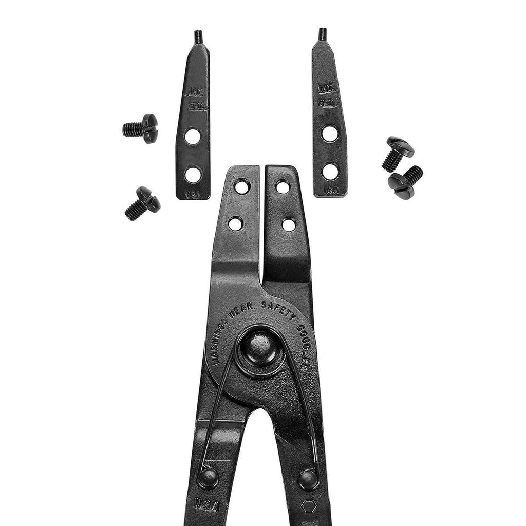 Ratcheting Retaining Ring Pliers Set with Replaceable Tips, 2-Piece J637734