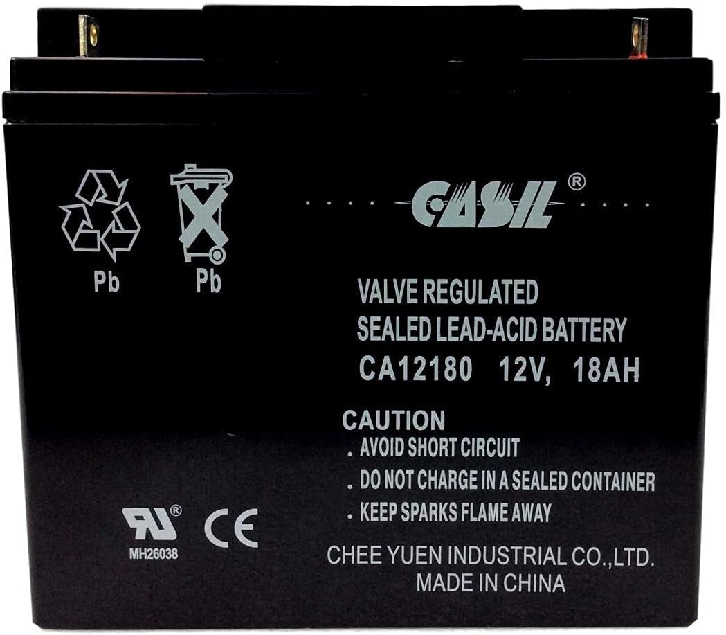 12v 18ah AGM Rechargeable Deep Cycle Battery Pack of 2 V36171