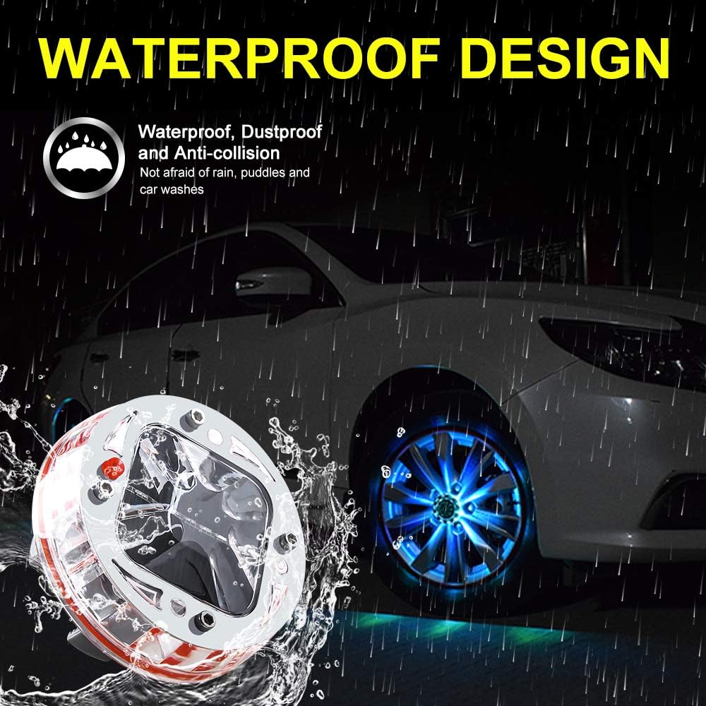 Solar Motion Sensor Wheel Tire Light 4Pack U299