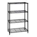 4-Tier Black Steel Wire Shelving Unit U522