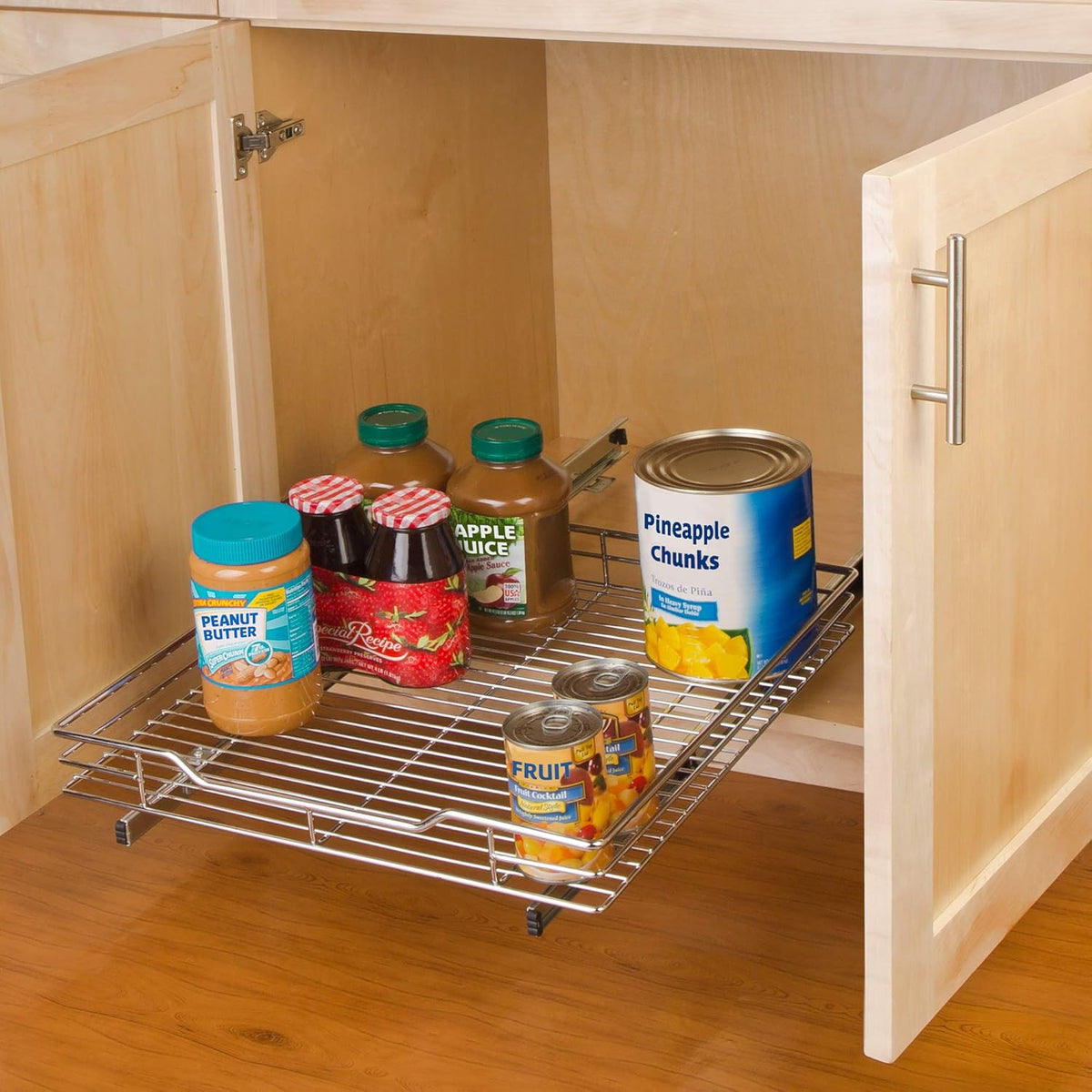 Extra Large Pull-Out Steel Metal Cabinet Organizer Q30470