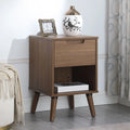 1 Drawer Brown Walnut Nightstand Z1463