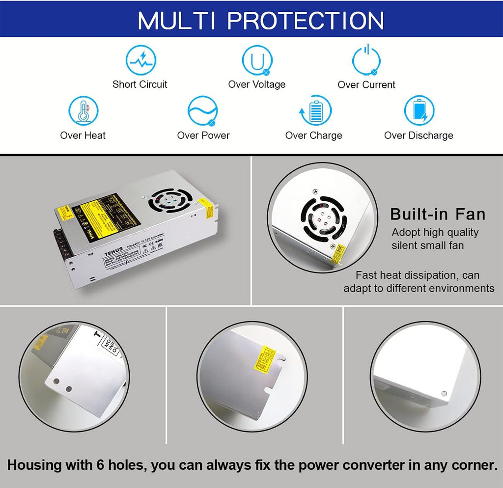 110V/220V to DC 12V 20A 240W Switching Power Supply J111796