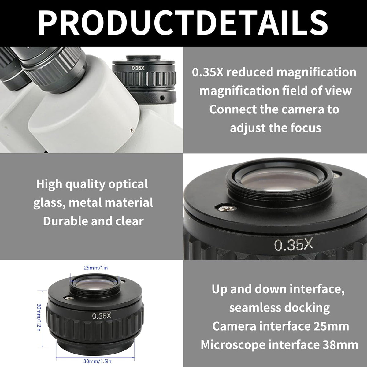 Microscope Adapter Mount Lens Adapter Camera Adapter V4889