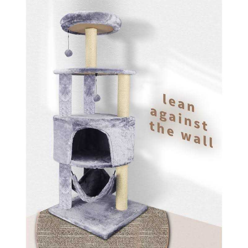 Cat Tree with Scratching Post and Hanging Bed A809016