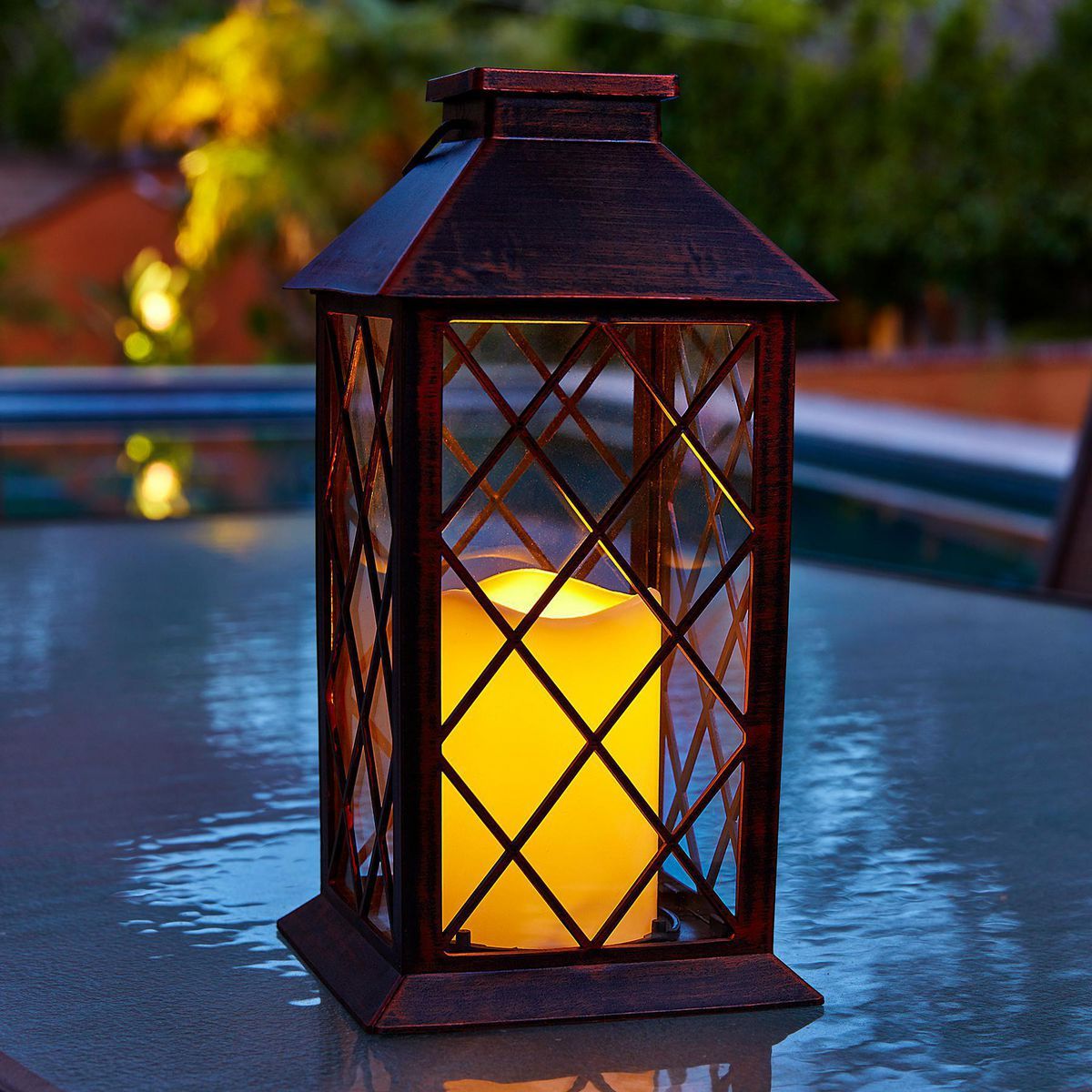 11 in. Solar LED Lantern X3936