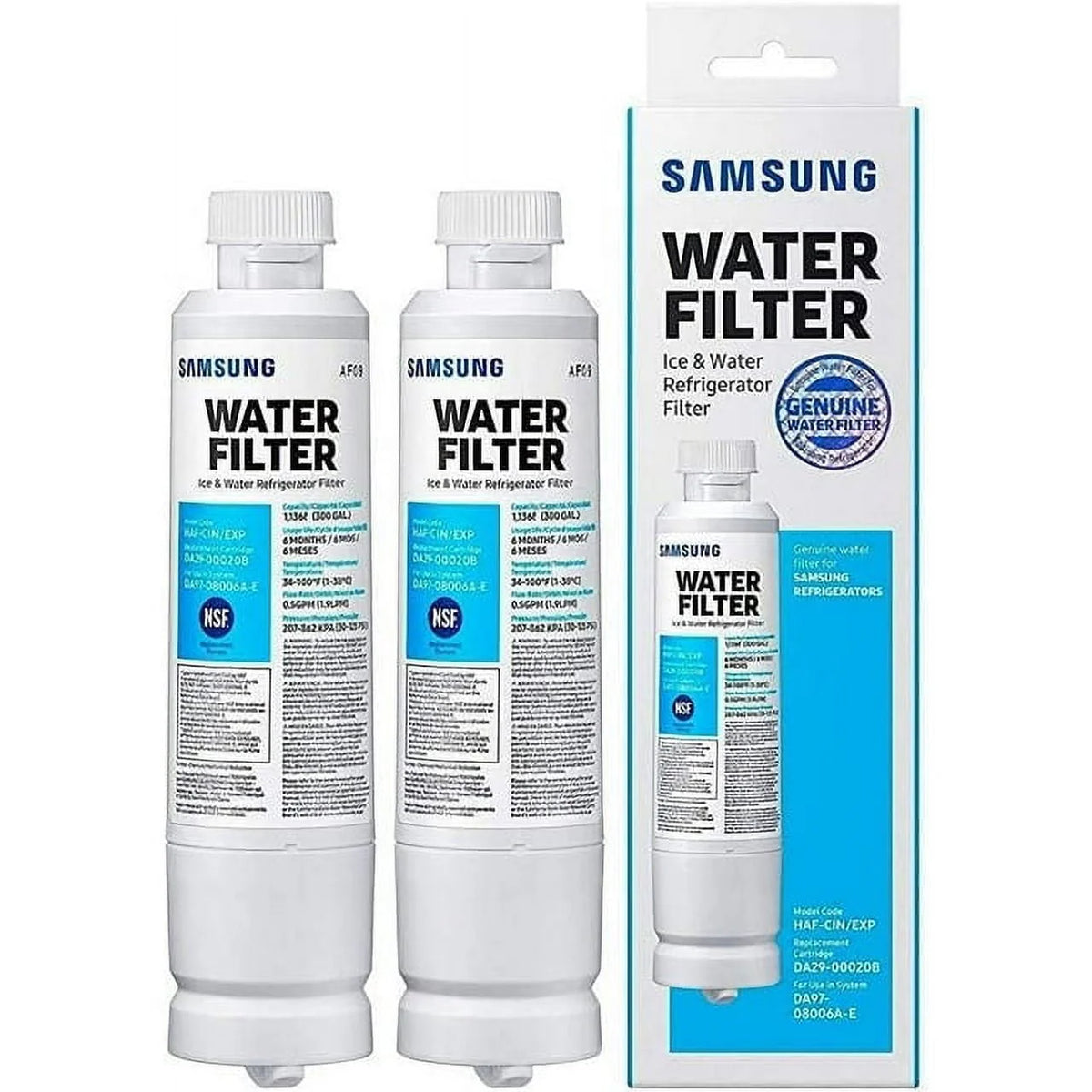 2 Pack Replacement Ice and Water Filter D60749