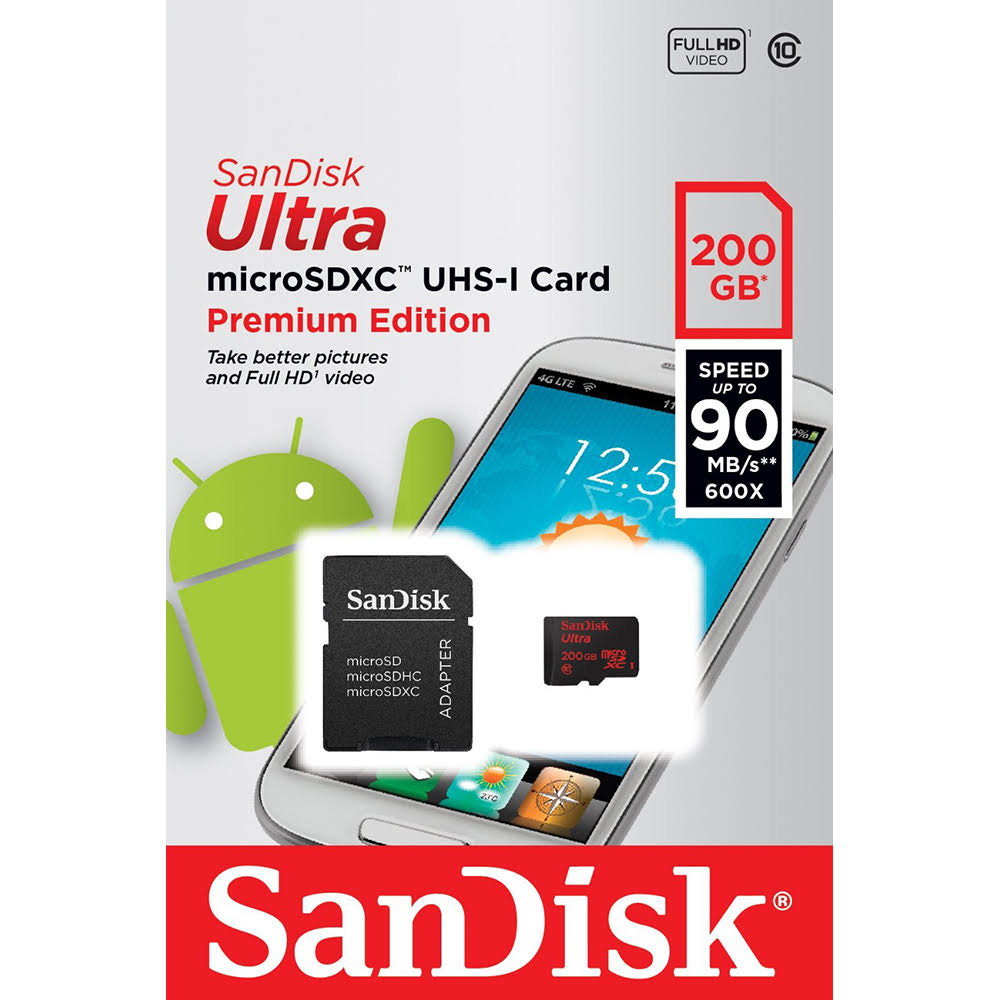 200 GB MicroSDXC Memory Card with SD Adapter R8205