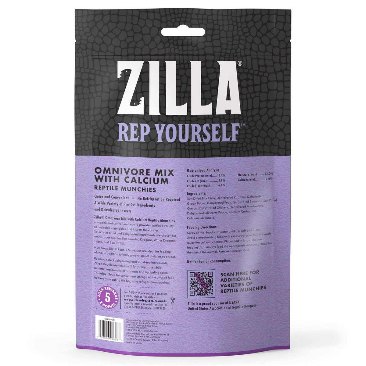 Reptile Munchies Omnivore Mix with Calcium O34784