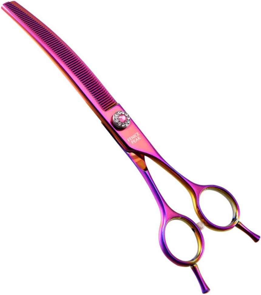 7.0'' 440C Steel Curved Thinning Dog Grooming Scissors W9269