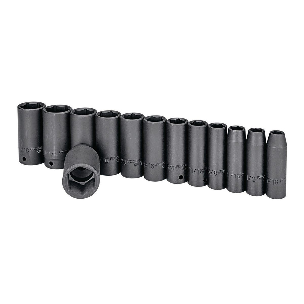 1/2 in. Drive SAE Impact Deep Socket Set, 13 Piece D917388