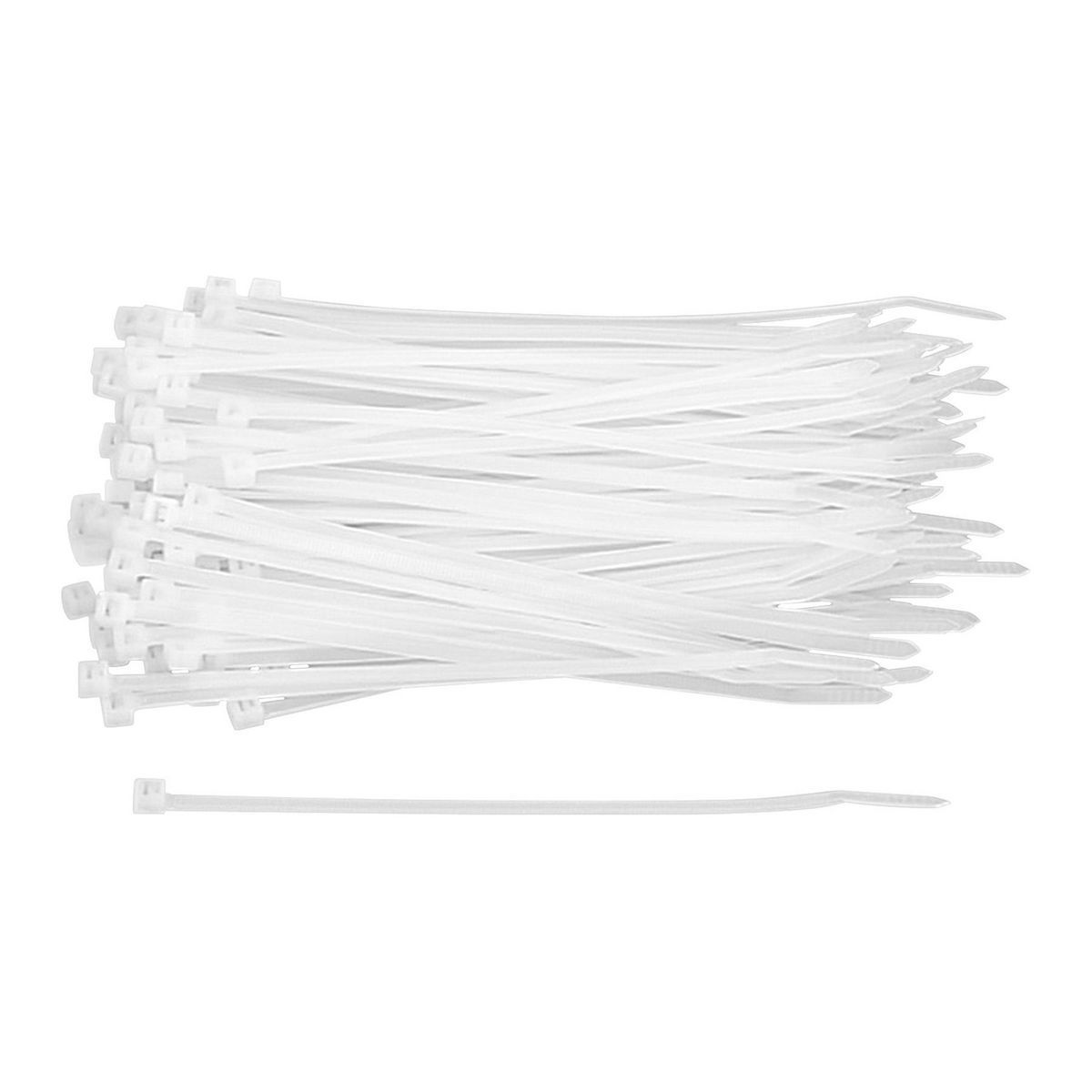 White 8 in. Cable Ties 100-Pack H48314