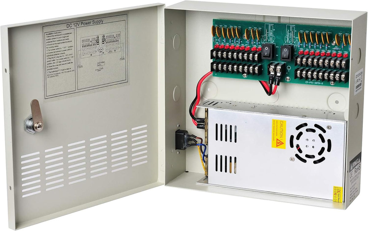 18 Channel DC12V 30 Amp CCTV Power Box O29723
