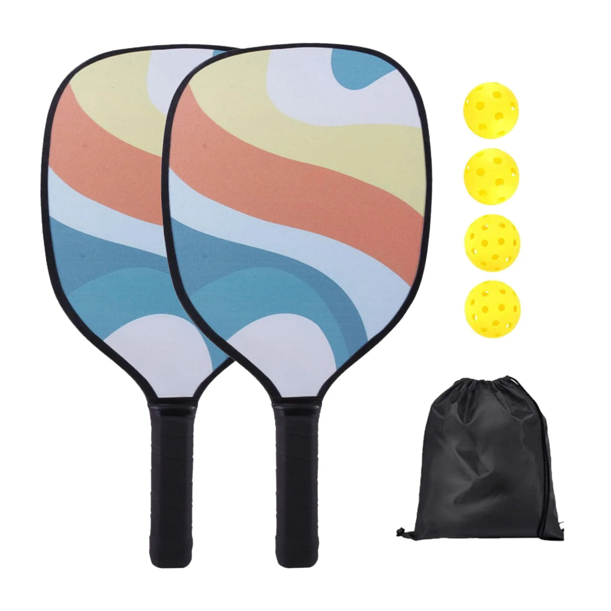 Pickleball Paddles Set with 2 Paddles 4 Balls and 1 Bag N288226