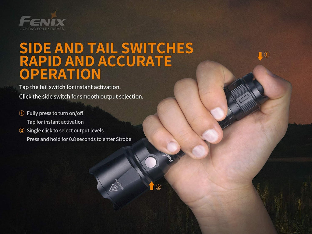 1600 Lumens LED Flashlight with Battery Carry Case R753027