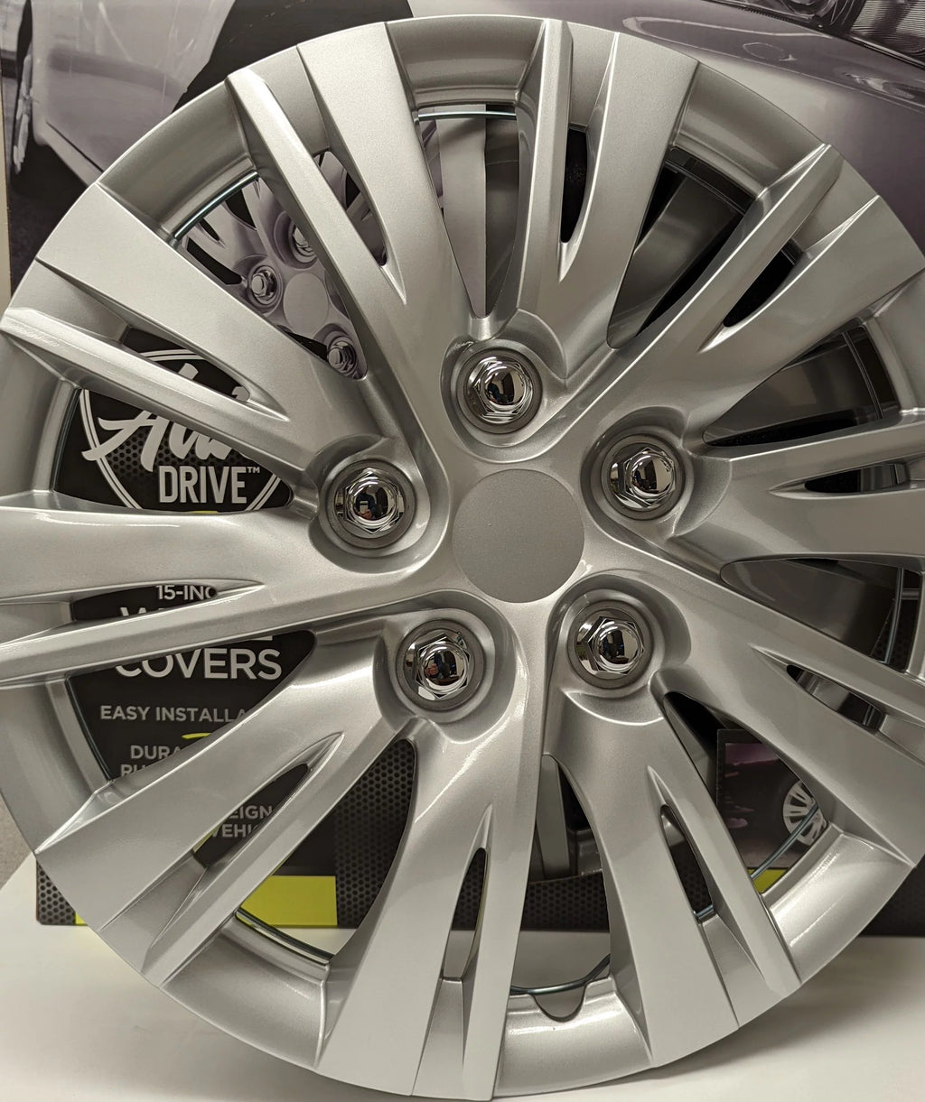 15-inch Wheel Cover Silver Alloy Finish B12309