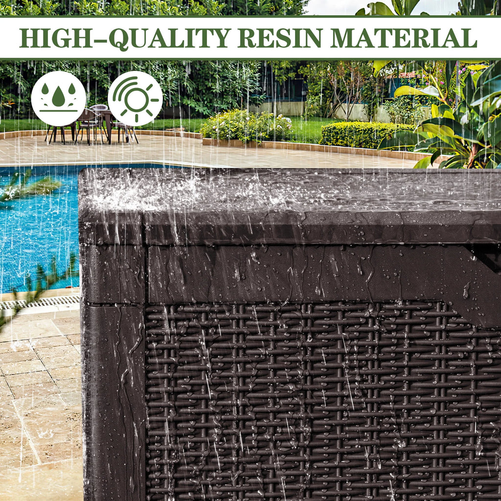 100 Gallon Black Plastic Resin Storage Box R201